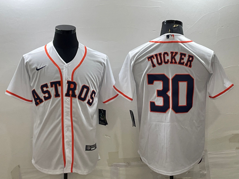 Men's Houston Astros Kyle Tucker #30 White Home Official Jersey